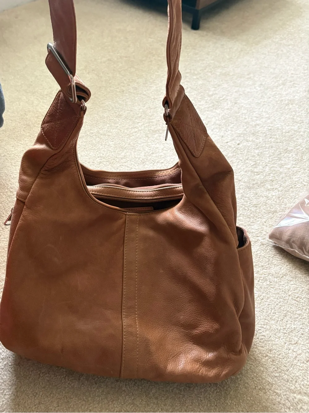 Coronado Leather American Hobo Concealed Carry Handbag